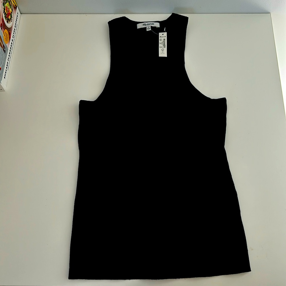 NWT madewell black sweater tank size small
